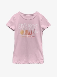 Star Wars Vintage Script Youth Girls T-Shirt