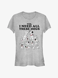 Disney 101 Dalmatians I Need All These Dogs Classic Girls T-Shirt