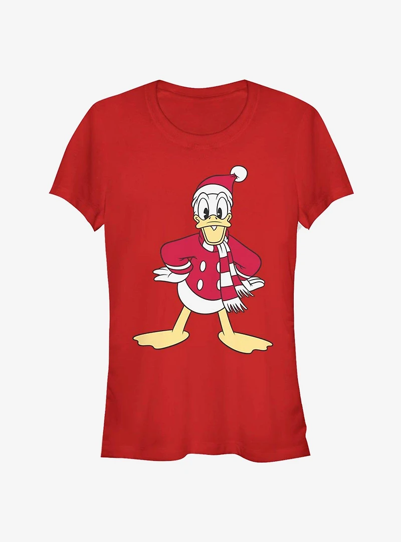 Disney Donald Duck Holiday Santa Hat Classic Girls T-Shirt