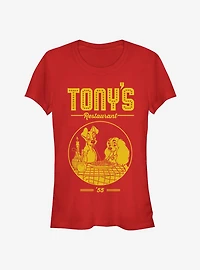 Disney Lady And The Tramp Tony's Restaurant Classic Girls T-Shirt