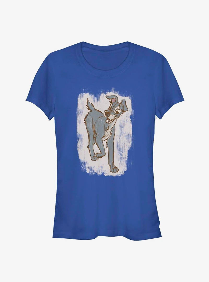 Disney Lady And The Tramp Sketch Classic Girls T-Shirt