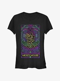 Disney Mickey Mouse Neon Line Art Classic Girls T-Shirt