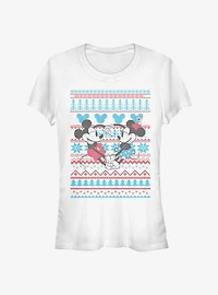 Disney Mickey Mouse & Minnie Holiday Sweater Girls T-Shirt