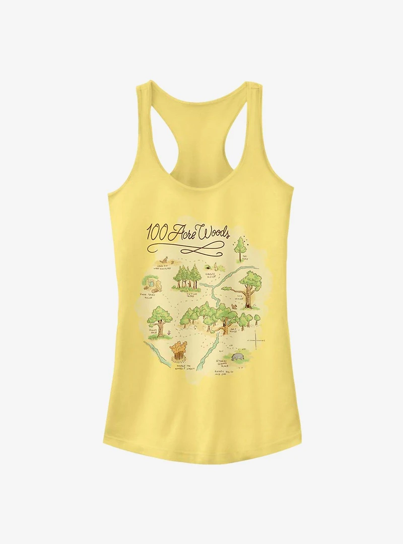 Disney Winnie The Pooh 100 Acre Map Classic Girls Tank