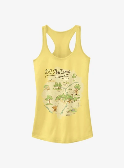 Disney Winnie The Pooh 100 Acre Map Classic Girls Tank