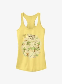 Disney Winnie The Pooh 100 Acre Map Classic Girls Tank