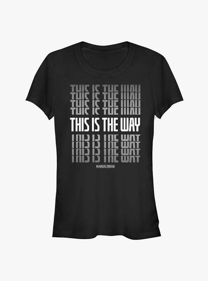 Star Wars The Mandalorian This Is Way Stacked Girls T-Shirt