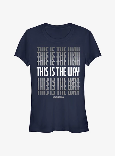 Star Wars The Mandalorian This Is Way Stacked Girls T-Shirt