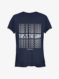 Star Wars The Mandalorian This Is Way Stacked Girls T-Shirt