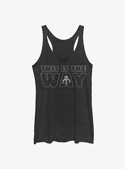 Star Wars The Mandalorian This Is The Way Outline Girls Tank