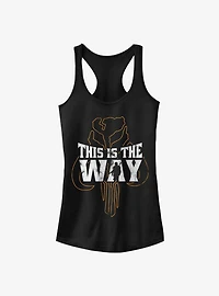 Star Wars The Mandalorian This Is Way Iron Heart Outline Girls Tank