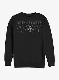 Star Wars The Mandalorian This Is Way Outline Sweatshirt