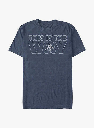Star Wars The Mandalorian This Is Way Outline T-Shirt