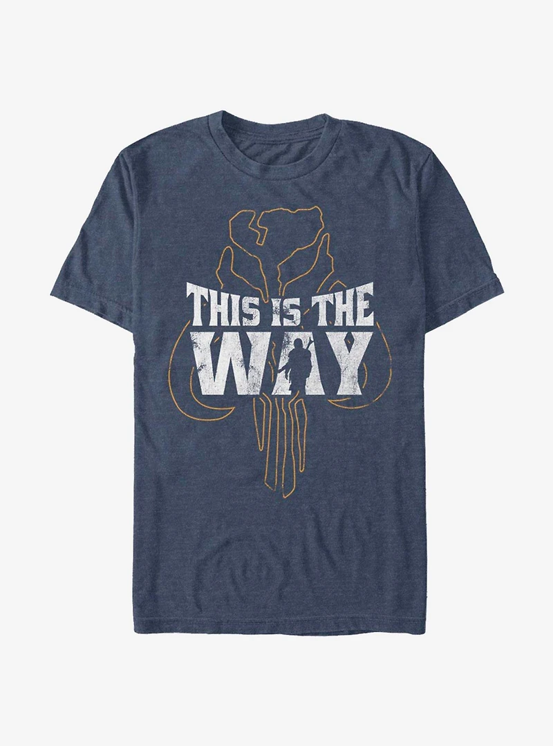 Star Wars The Mandalorian This Is Way Iron Heart Outline T-Shirt