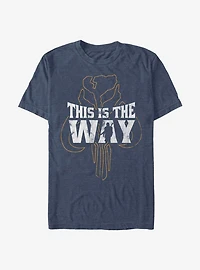Star Wars The Mandalorian This Is Way Iron Heart Outline T-Shirt