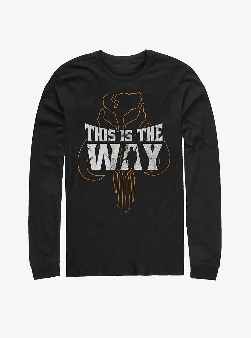 Star Wars The Mandalorian This Is Way Silhouette Long-Sleeve T-Shirt
