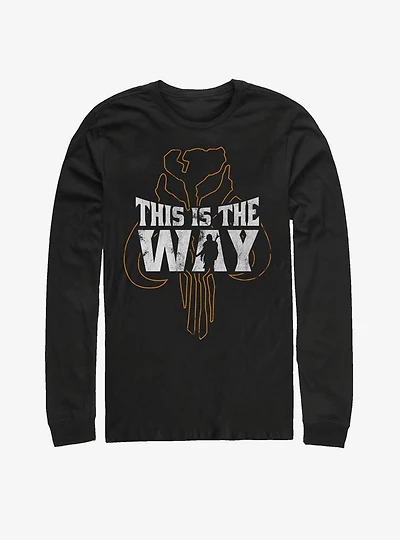 Star Wars The Mandalorian This Is Way Silhouette Long-Sleeve T-Shirt