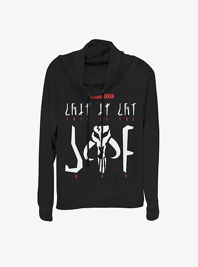 Star Wars The Mandalorian This Is Way Logo Cowlneck Long-Sleeve Womens Top