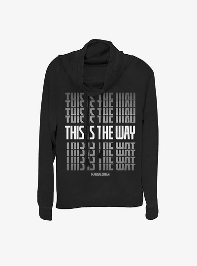 Star Wars The Mandalorian This Is Way Stack Cowlneck Long-Sleeve Womens Top