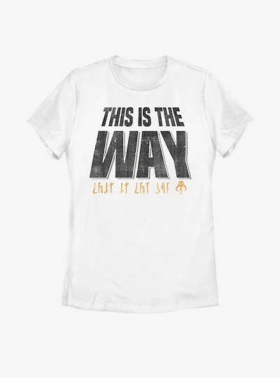 Star Wars The Mandalorian This Is Way Text Climb Womens T-Shirt
