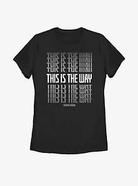 Star Wars The Mandalorian This Is Way Stack Womens T-Shirt