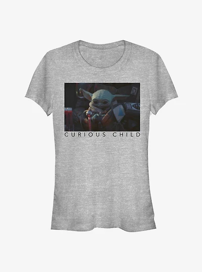 Star Wars The Mandalorian Child Curious Photoreal Girls T-Shirt