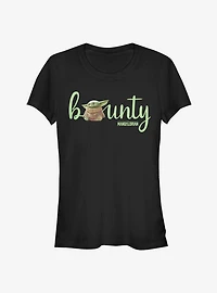 Star Wars The Mandalorian Child Bounty Text Girls T-Shirt