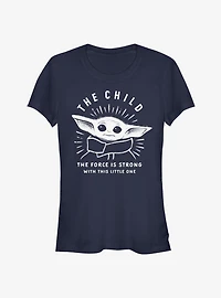 Star Wars The Mandalorian The Child The Force Is Strong Girls T-Shirt