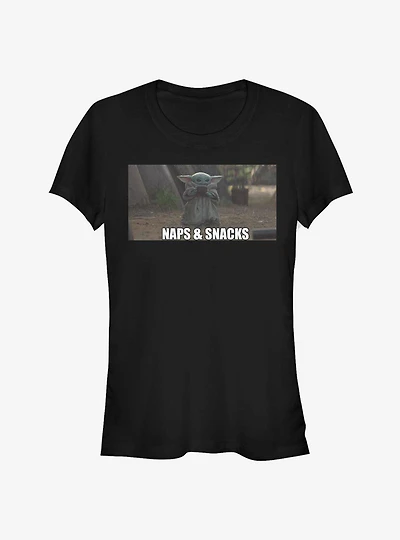 Star Wars The Mandalorian Child Naps & Snacks Girls T-Shirt