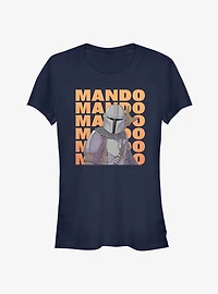 Star Wars The Mandalorian Mando Text Girls T-Shirt