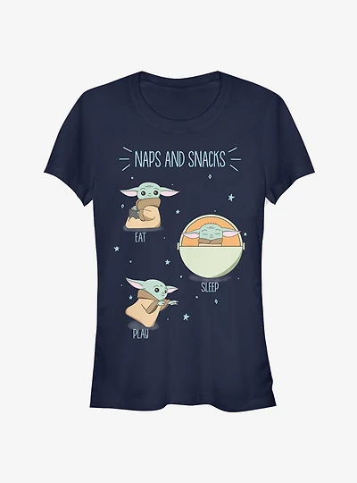 Star Wars The Mandalorian Child Naps And Snacks Girls T-Shirt