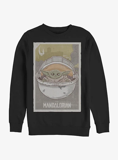 Star Wars The Mandalorian The Child Poster Crew Sweatshirt
