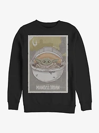Star Wars The Mandalorian The Child Poster Crew Sweatshirt