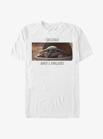 Star Wars The Mandalorian Child Considered Armed & Dangerous T-Shirt
