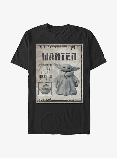 Star Wars The Mandalorian Wanted Child Poster T-Shirt