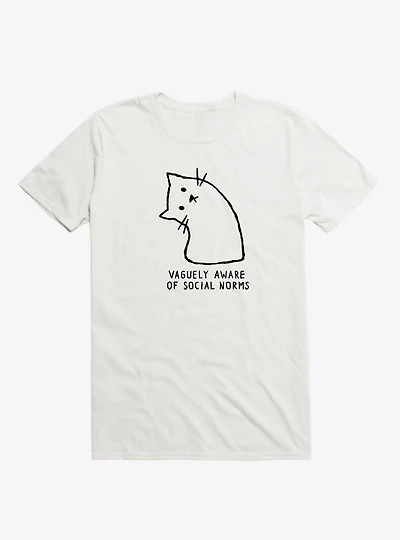 Vaguely Aware Of Social Norms Cat T-Shirt