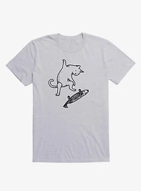 Street Cat Riding Fish Skateboard T-Shirt