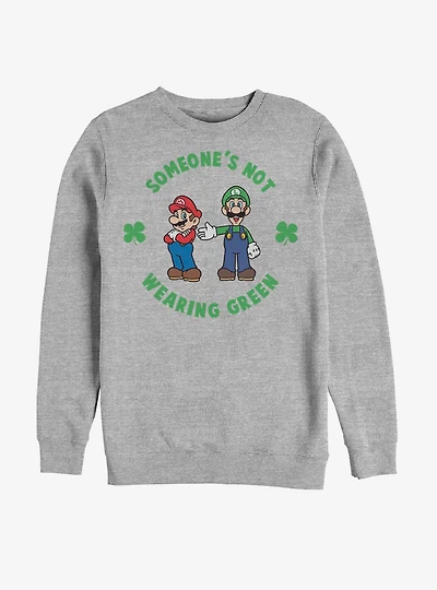 Nintendo Mario Luigi Wear Green Sweatshirt