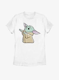 Star Wars The Mandalorian Child Reaching Womens T-Shirt