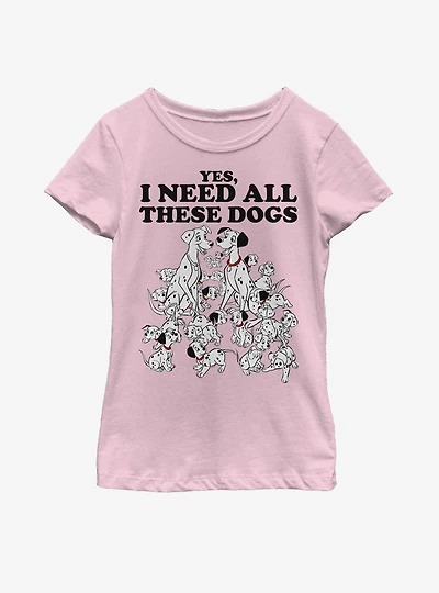 Disney 101 Dalmatians All These Dogs Youth Girls T-Shirt