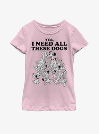 Disney 101 Dalmatians All These Dogs Youth Girls T-Shirt