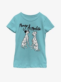 Disney 101 Dalmatians Pongo & Perdita Youth Girls T-Shirt