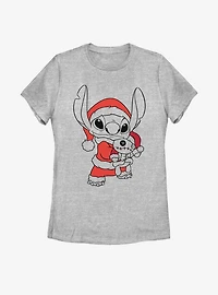 Disney Lilo And Stitch Holiday Fill Womens T-Shirt