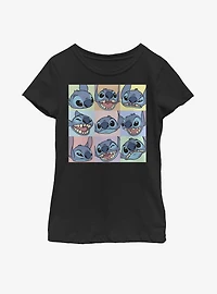 Disney Lilo And Stitch Grid Youth Girls T-Shirt