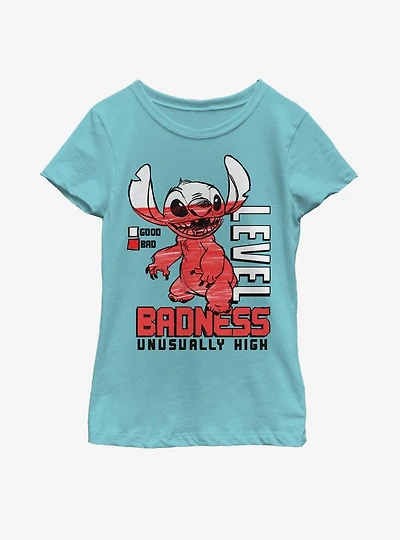 Disney Lilo And Stitch Badness Level Youth Girls T-Shirt