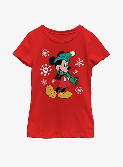 Disney Mickey Mouse Big Holiday Youth Girls T-Shirt