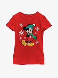 Disney Mickey Mouse Big Holiday Youth Girls T-Shirt