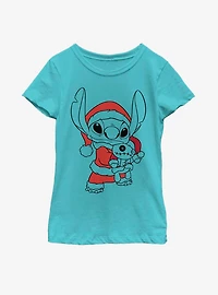 Disney Lilo And Stitch Holiday Fill Youth Girls T-Shirt