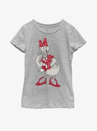 Disney Mickey Mouse Snowflaked Daisy Youth Girls T-Shirt