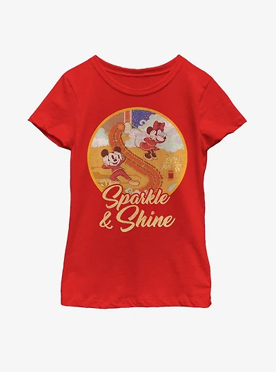Disney Mickey Mouse Sparkle And Shine Youth Girls T-Shirt
